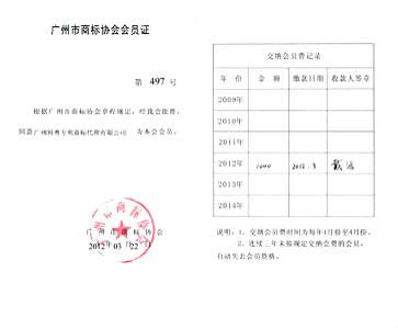 Member of Guangzhou Trademark Association